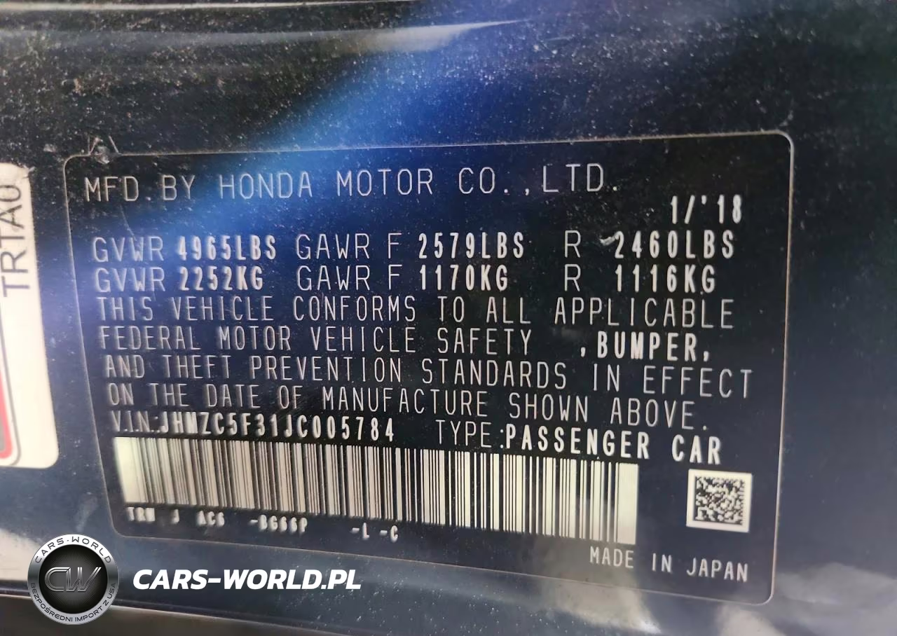 2018 Honda Clarity Touring VIN:JHMZC5F31JC005784 - 12