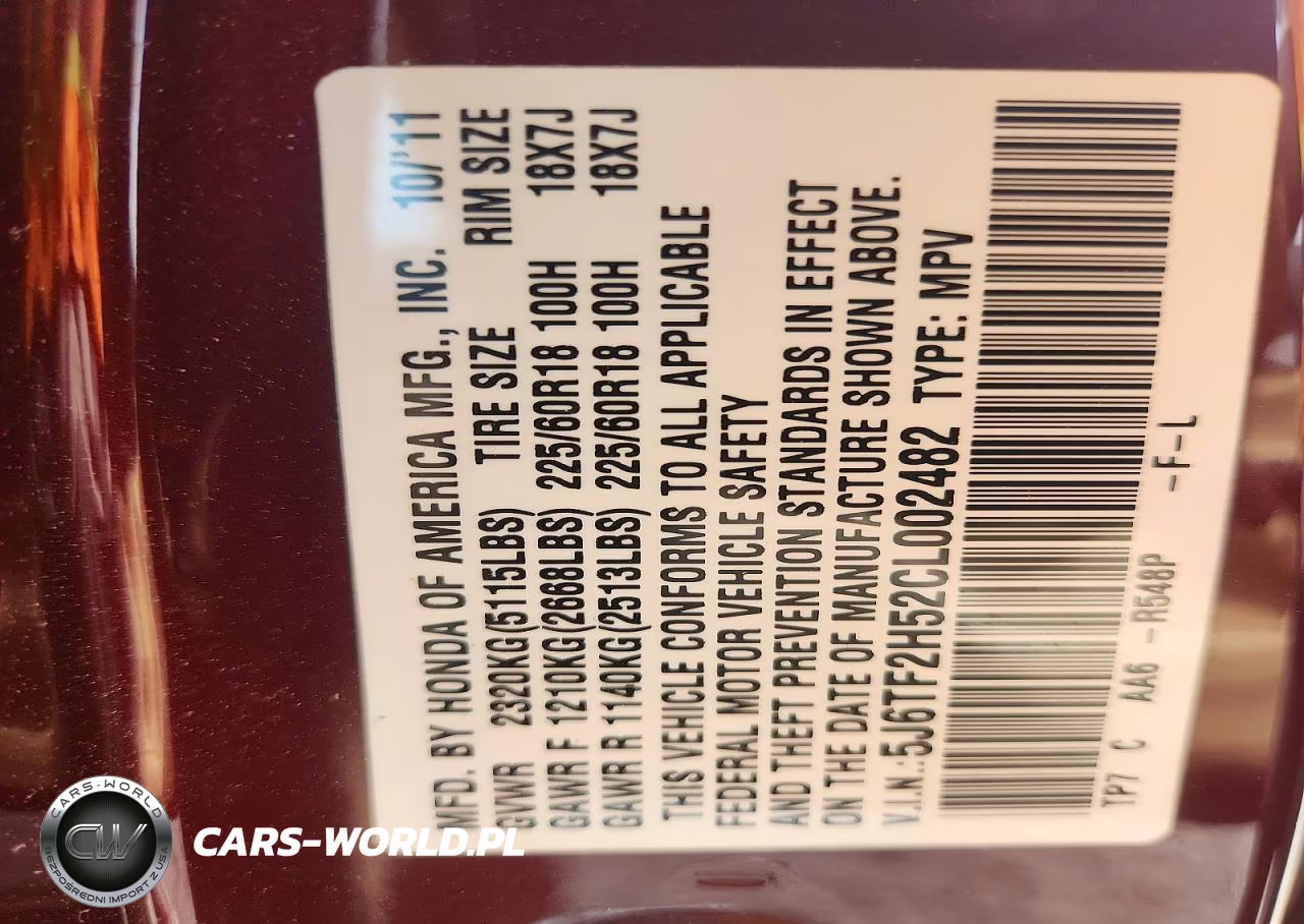 2012 Honda Crosstour Exl VIN:5J6TF2H52CL002482 - 13