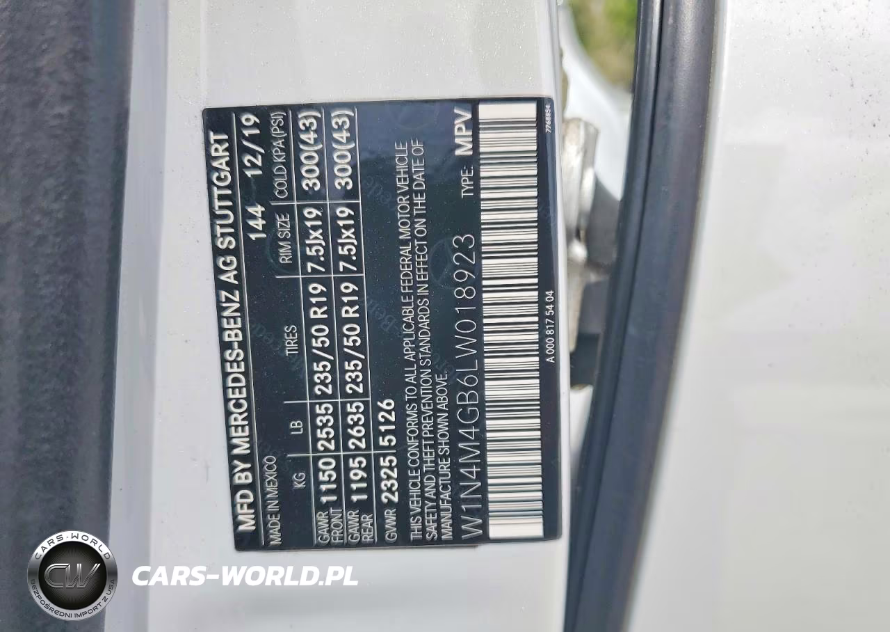 2020 Mercedes-Benz Glb 250 VIN:W1N4M4GB6LW018923 - 14