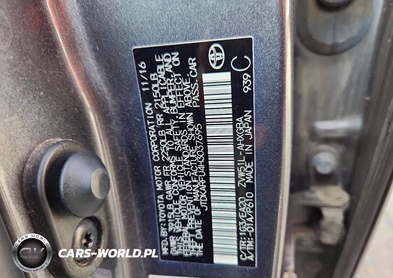 2017 Toyota Prius Four VIN:JTDKARFU4H3037695 - 12