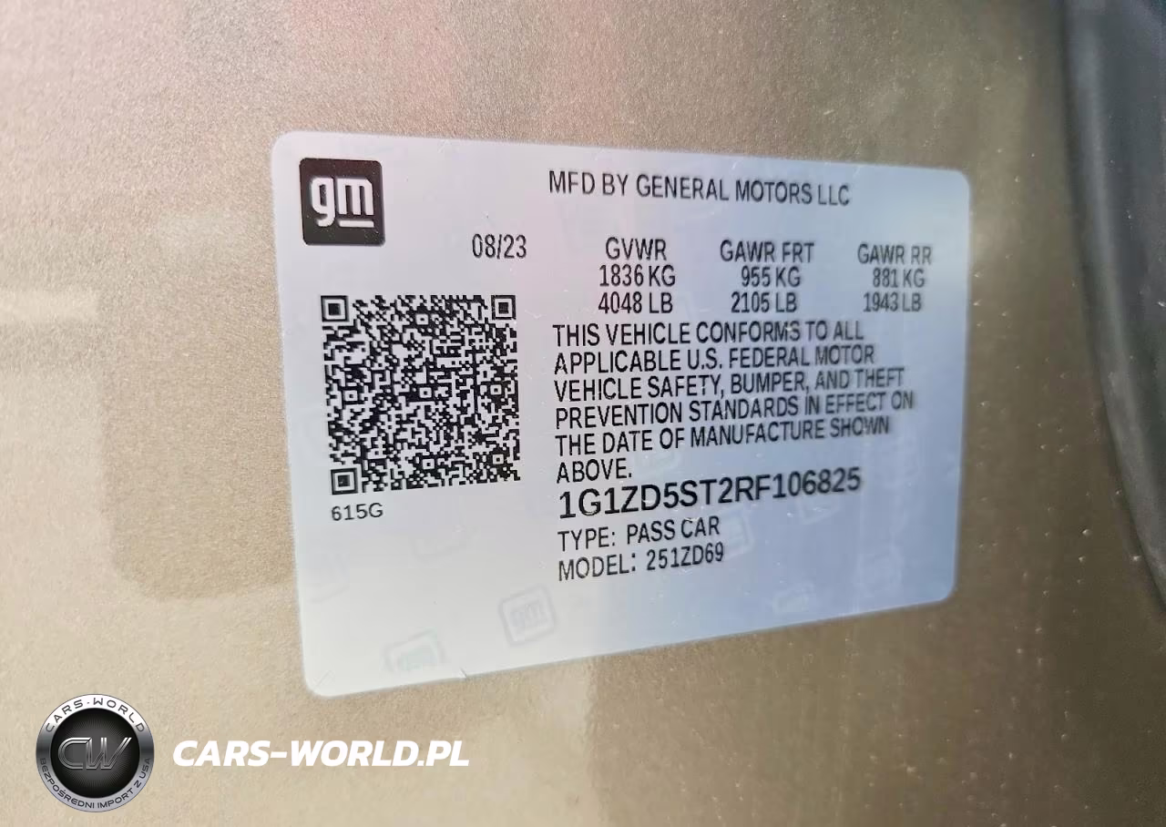 2024 Chevrolet Malibu Fwd 1Lt VIN:1G1ZD5ST2RF106825 - 13