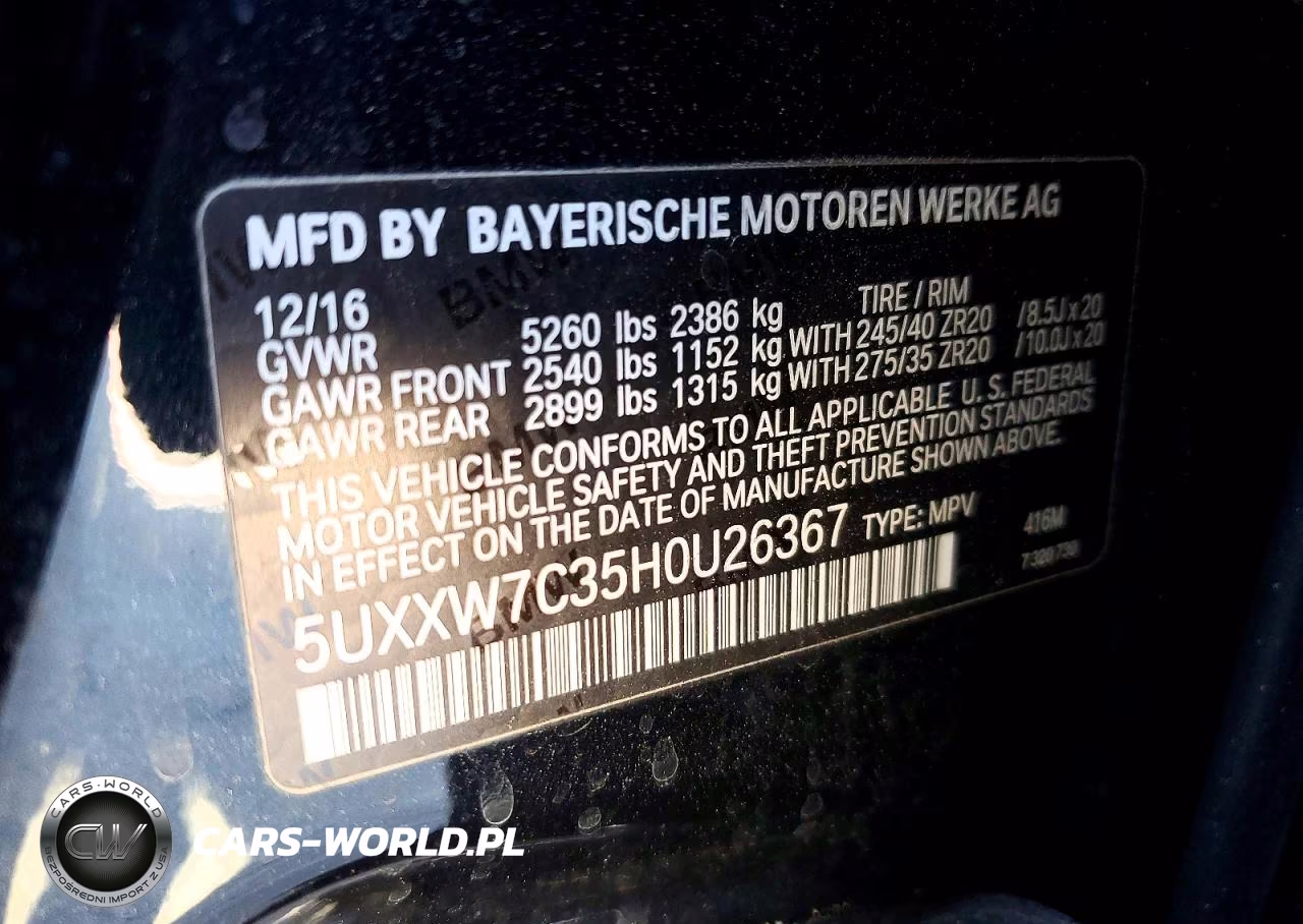 2017 BMW X4 xDrivem40I VIN:5UXXW7C35H0U26367 - 12