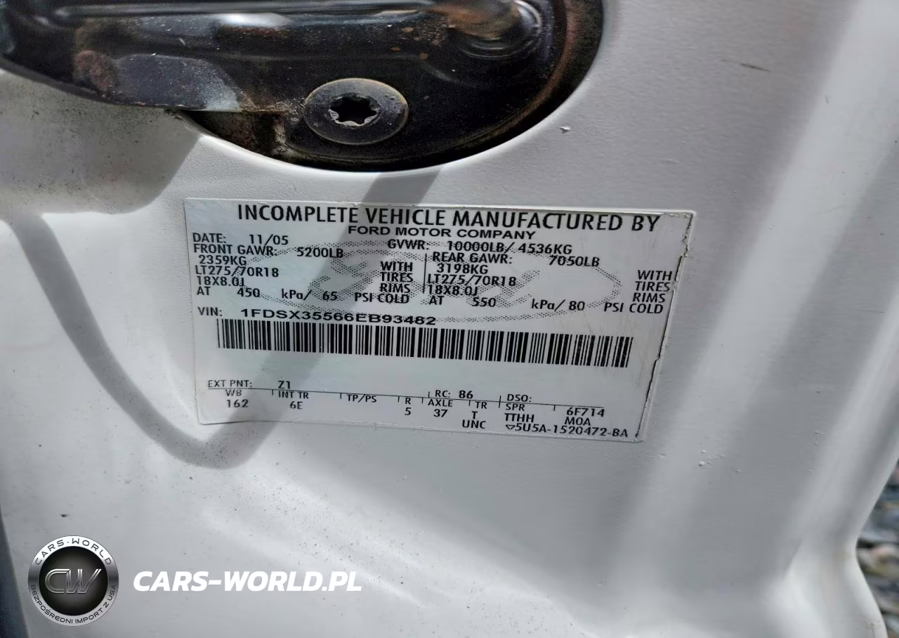 2006 Ford F350 Super Duty Utility - Service Truck VIN:1FDSX35566EB93482 - 10