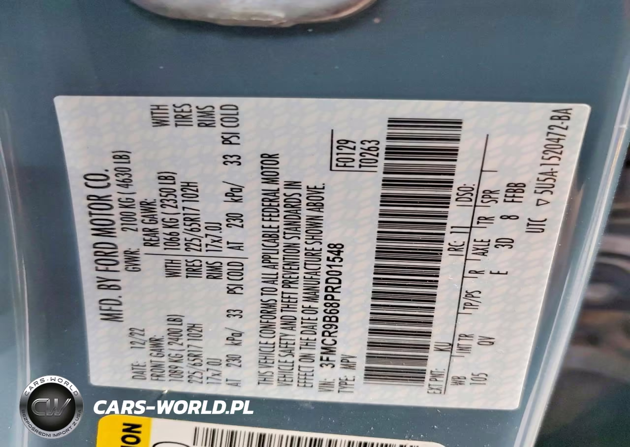 2023 Ford Bronco Sport Big Bend VIN:3FMCR9B68PRD01548 - 13