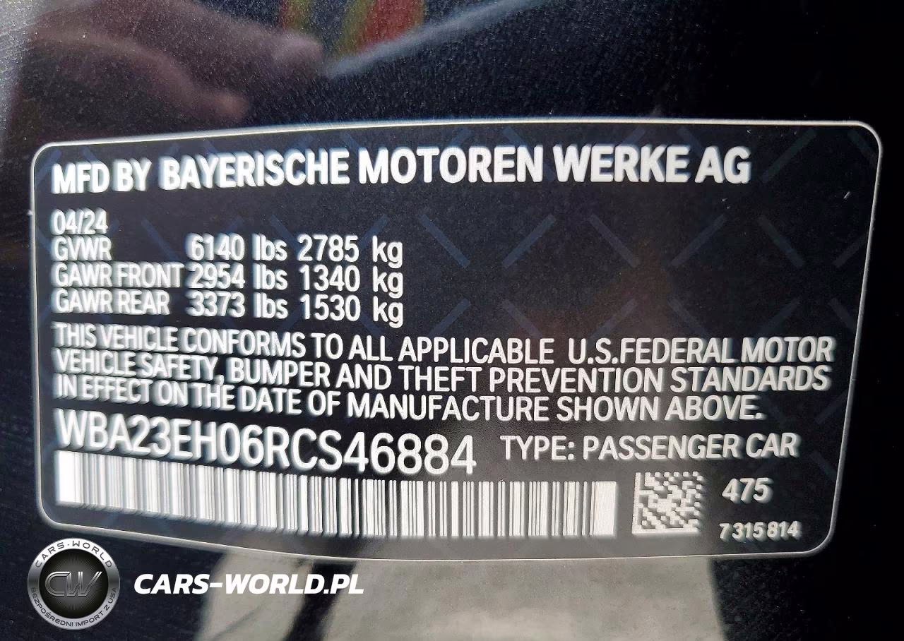 2024 BMW 740 I VIN:WBA23EH06RCS46884 - 12