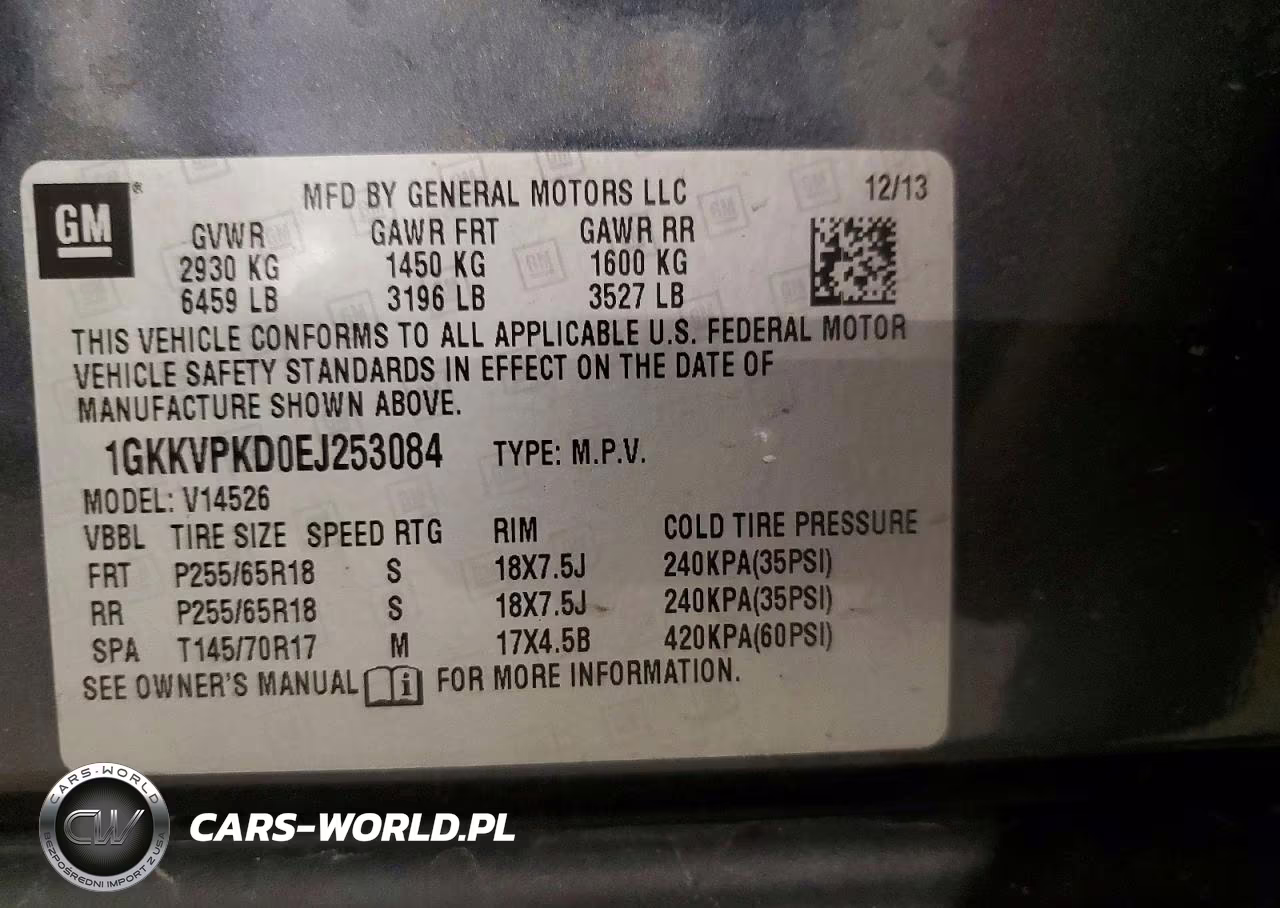 2014 GMC Acadia Sle VIN:1GKKVPKD0EJ253084 - 13