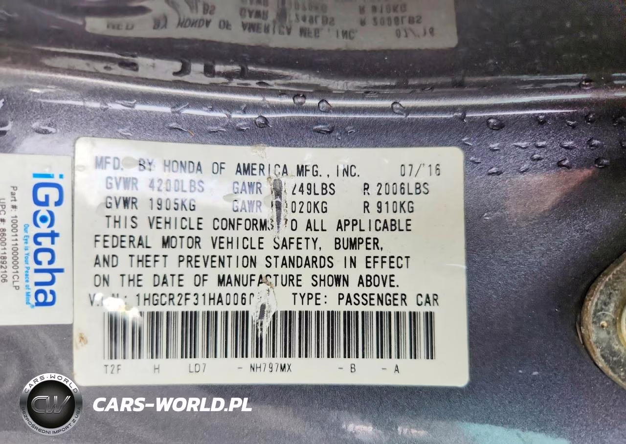 2017 Honda Accord Lx VIN:1HGCR2F31HA006090 - 12