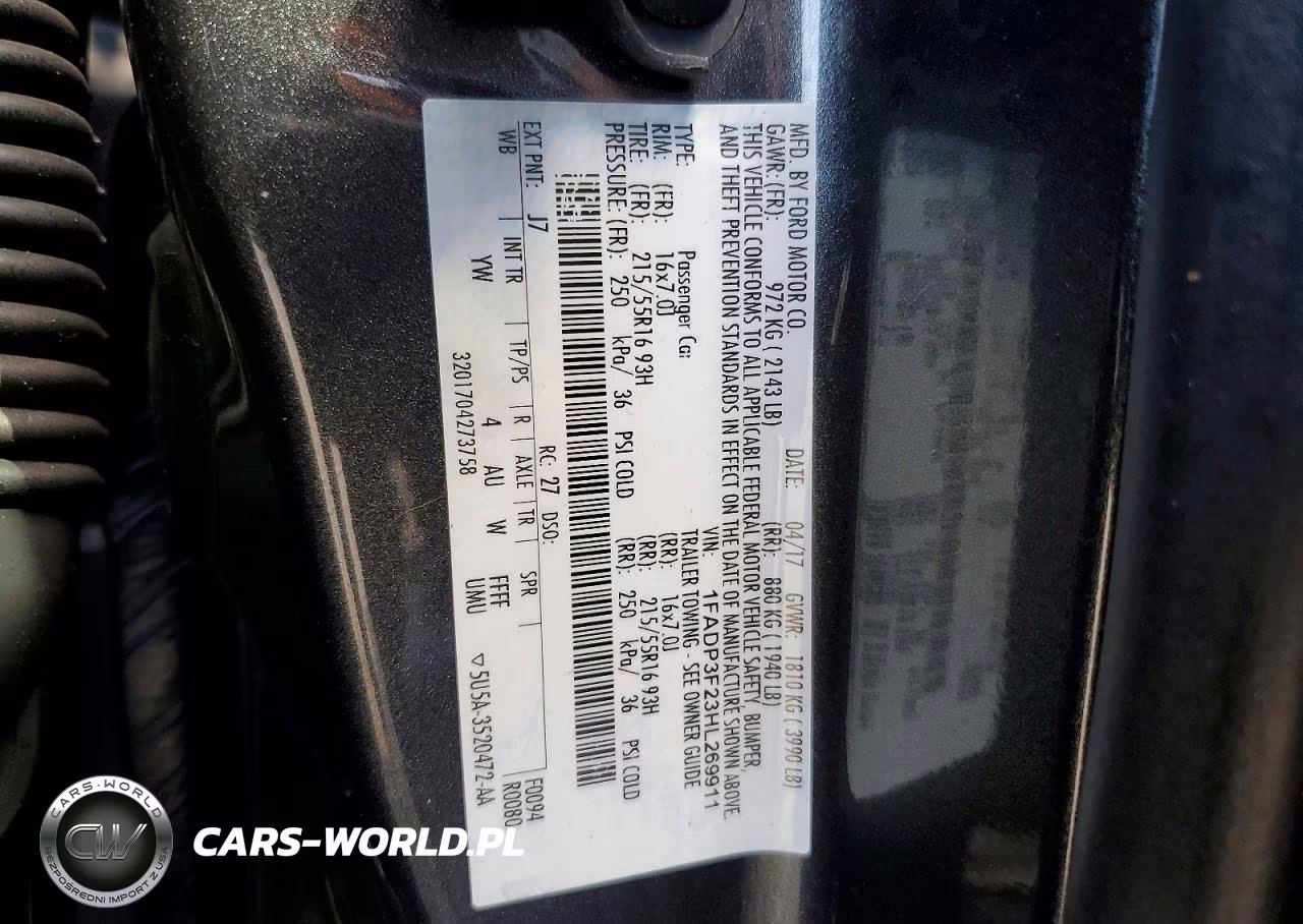 2017 Ford Focus Se VIN:1FADP3F23HL269911 - 13