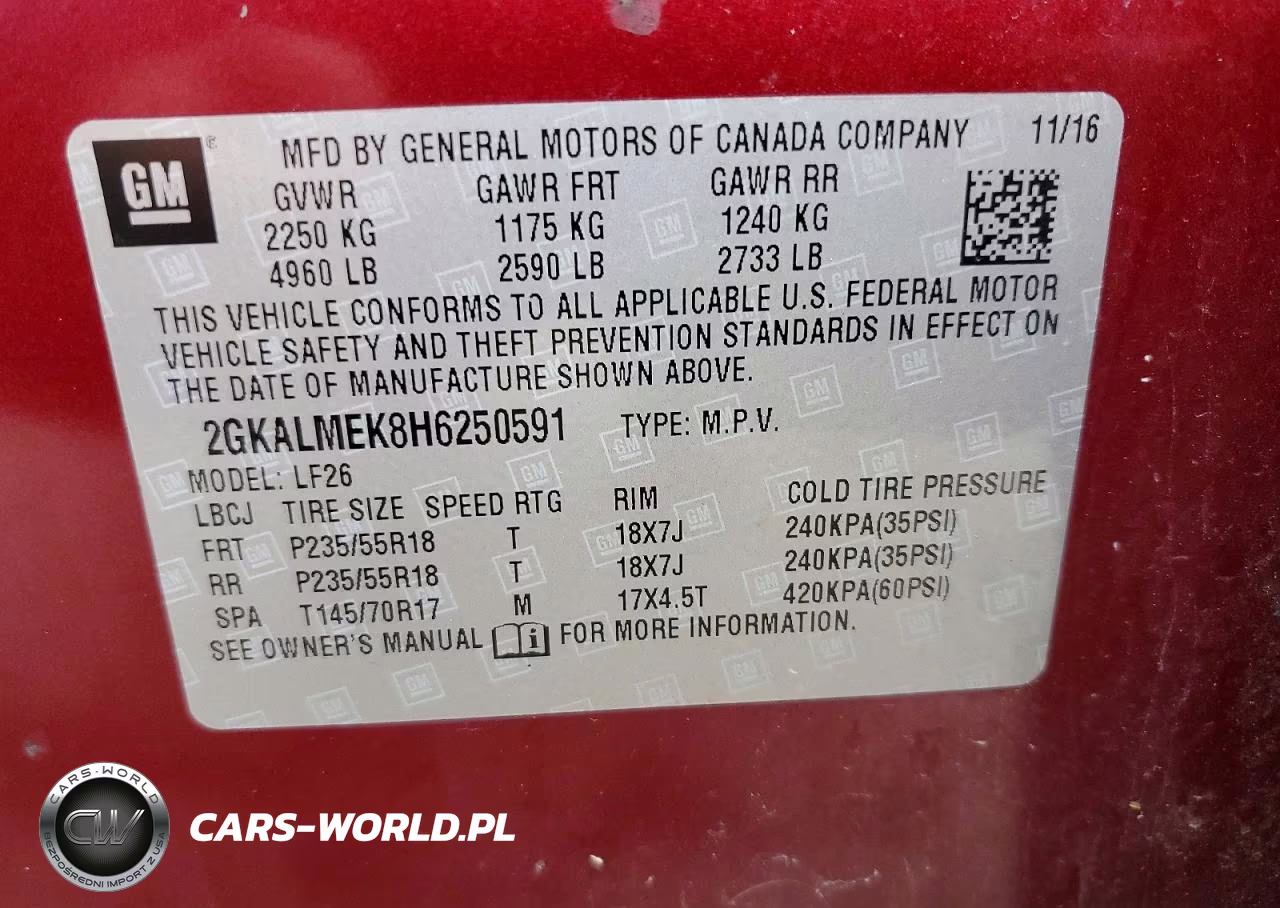 2017 GMC Terrain Sle VIN:2GKALMEK8H6250591 - 13