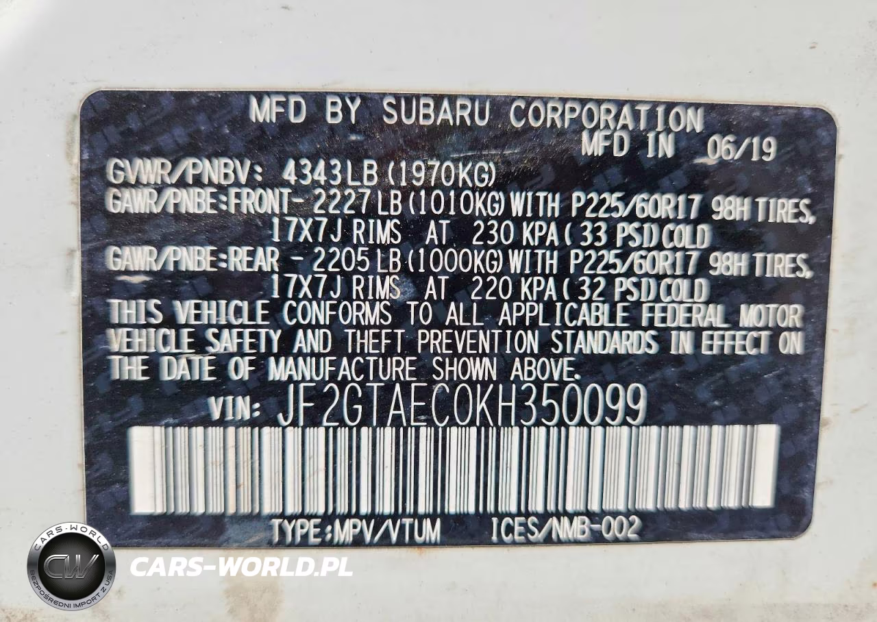2019 Subaru Crosstrek Premium VIN:JF2GTAEC0KH350099 - 12
