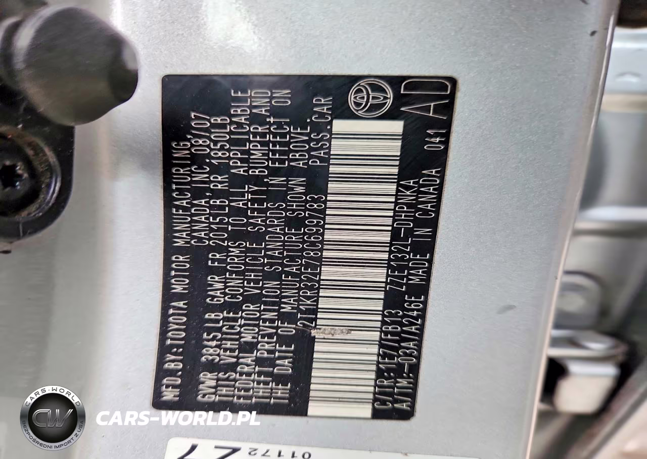 2008 Toyota Matrix Xr VIN:2T1KR32E78C699783 - 13