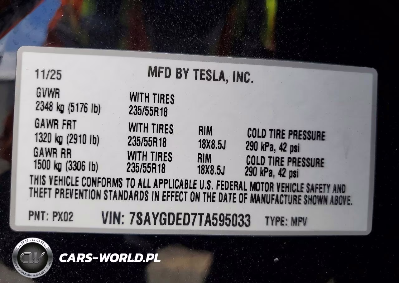 2026 Tesla Model Y VIN:7SAYGDED7TA595033 - 14