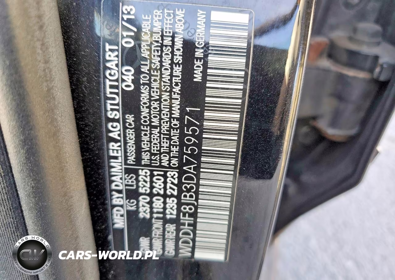 2013 Mercedes-Benz C-Class VIN:WDDHF8JB3DA759571 - 12