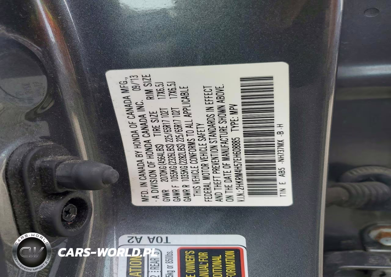 2014 Honda Cr-V Ex VIN:2HKRM4H57EH608885 - 13