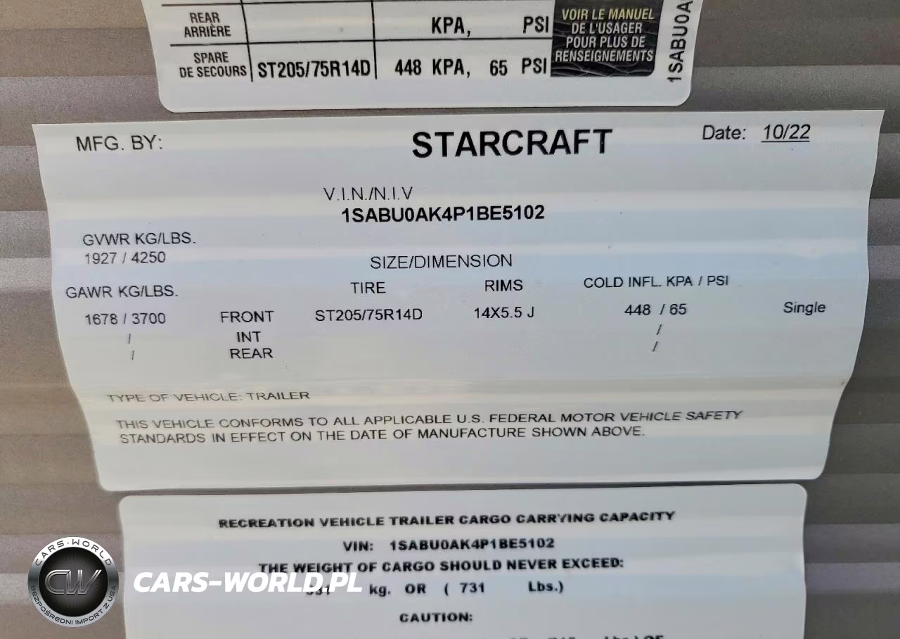 2023 Starcraft Autumn Ridge Camper VIN:1SABU0AK4P1BE5102 - 10