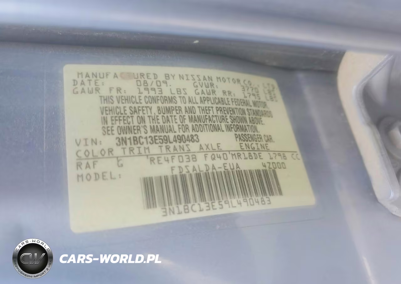 2009 Nissan Versa 1.8 S VIN:3N1BC13E59L490483 - 13