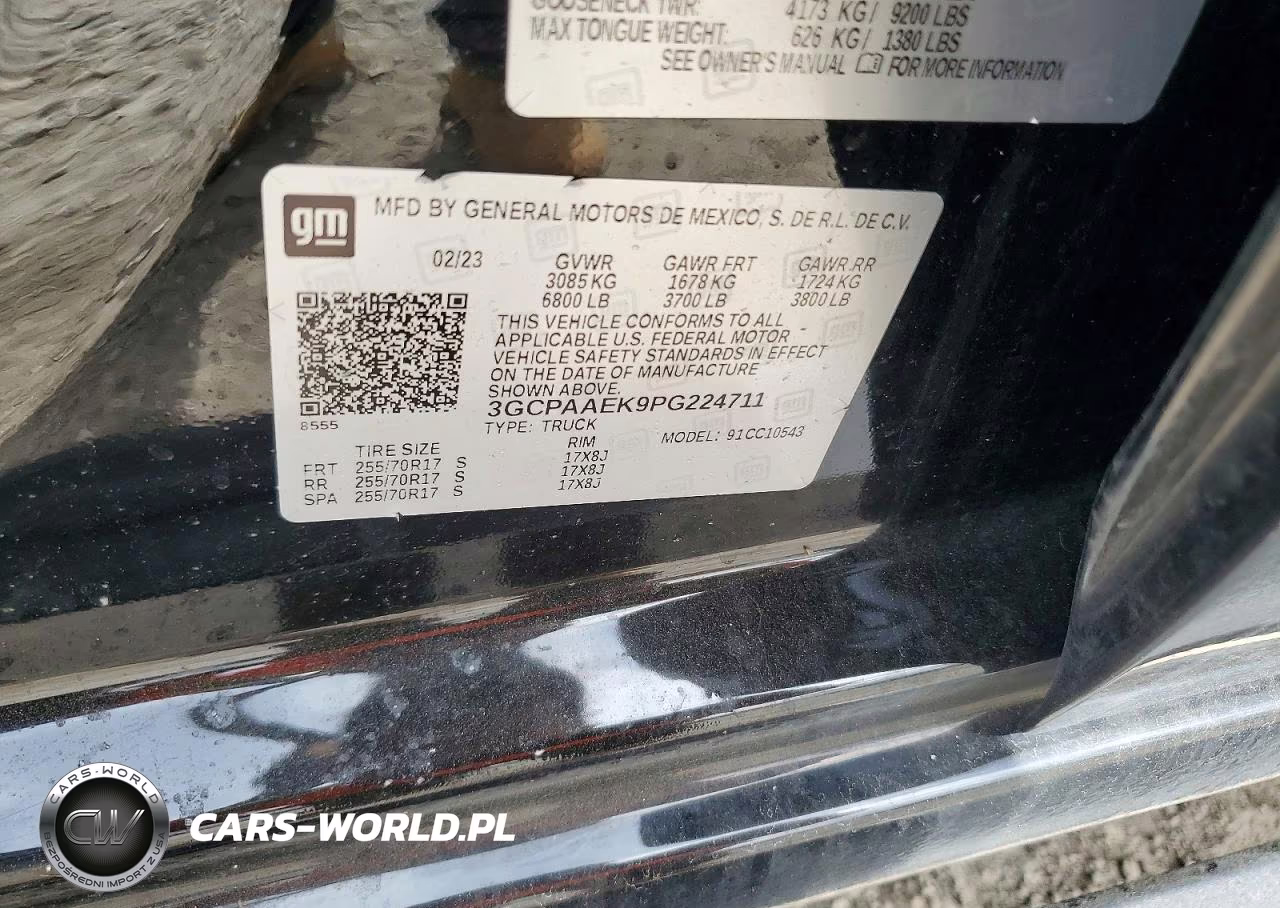2023 Chevrolet Silverado C1500 VIN:3GCPAAEK9PG224711 - 12