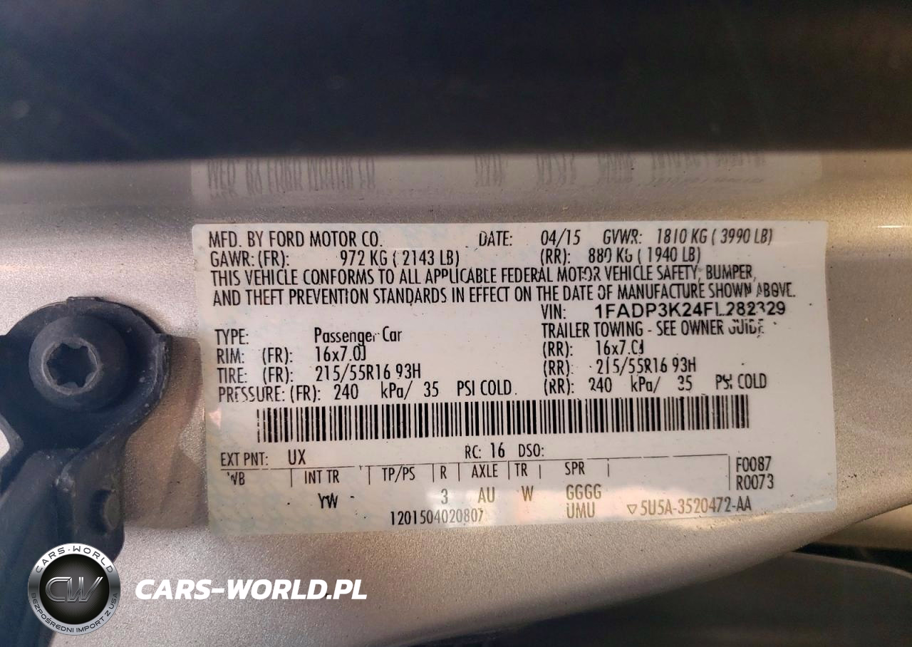 2015 Ford Focus Se VIN:1FADP3K24FL282329 - 13