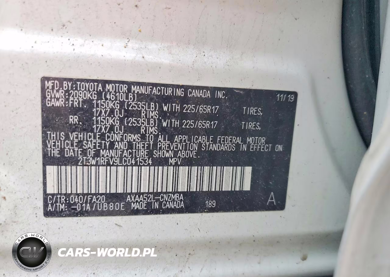 2020 Toyota Rav4 Xle VIN:2T3W1RFV9LC041534 - 13