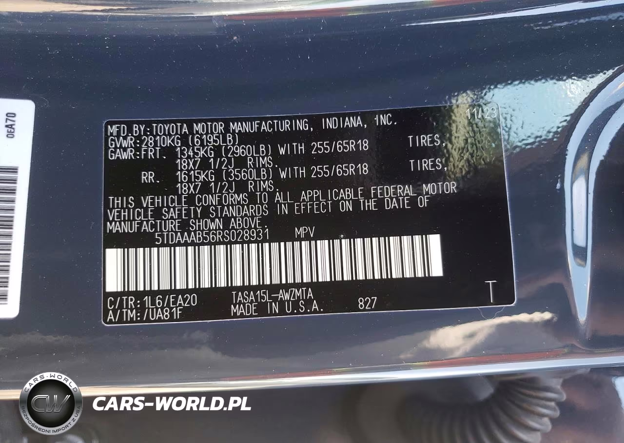 2024 Toyota Grand Highlander Xle VIN:5TDAAAB56RS028931 - 13