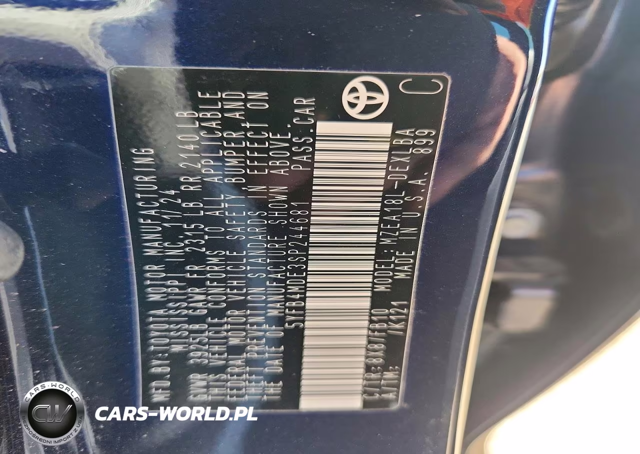 2025 Toyota Corolla Le VIN:5YFB4MDE3SP244681 - 13