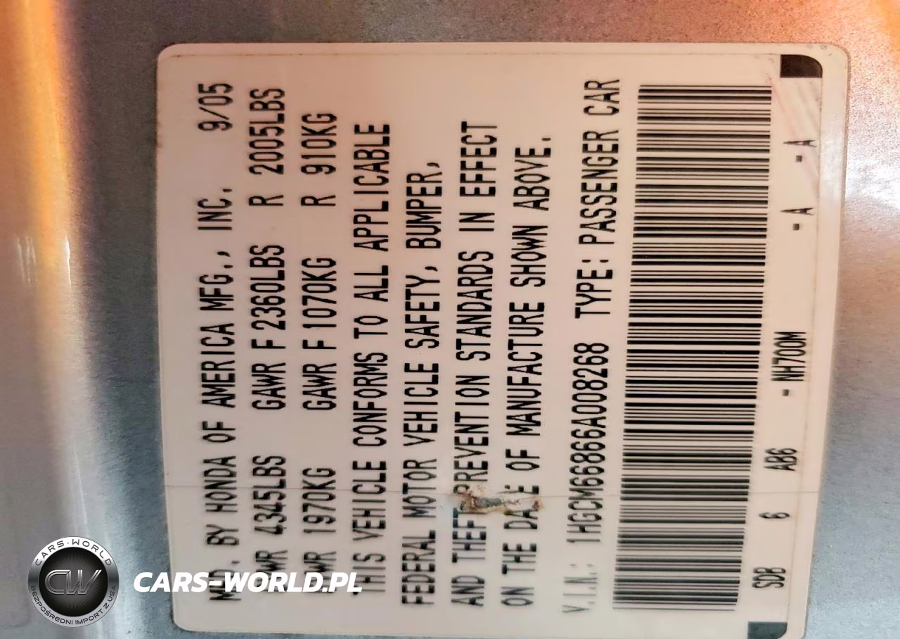 2006 Honda Accord Ex VIN:1HGCM66866A008268 - 12