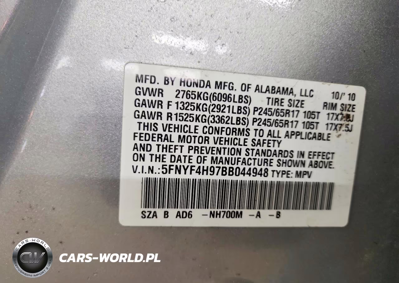 2011 Honda Pilot Touring VIN:5FNYF4H97BB044948 - 13