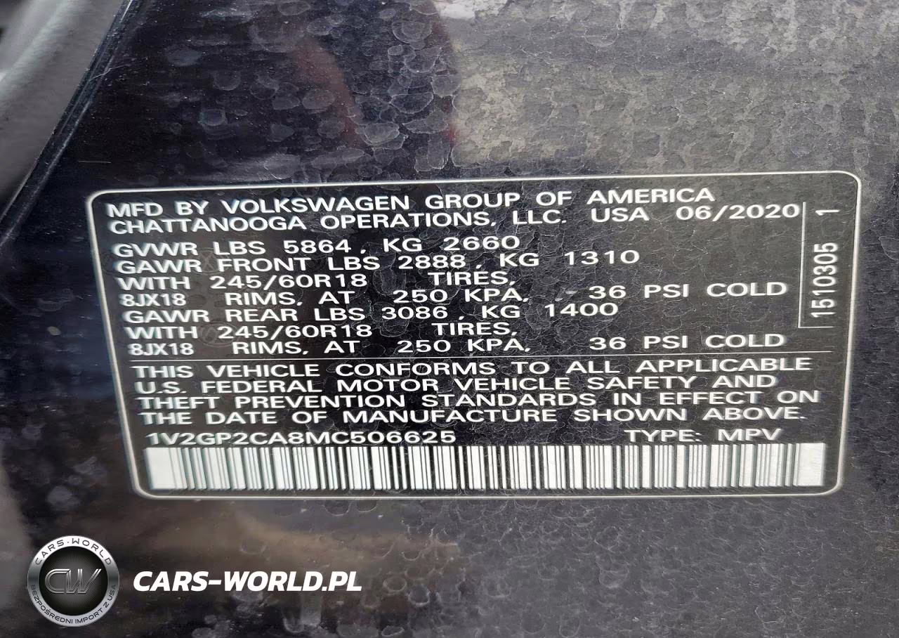 2021 Volkswagen Atlas S VIN:1V2GP2CA8MC506625 - 13