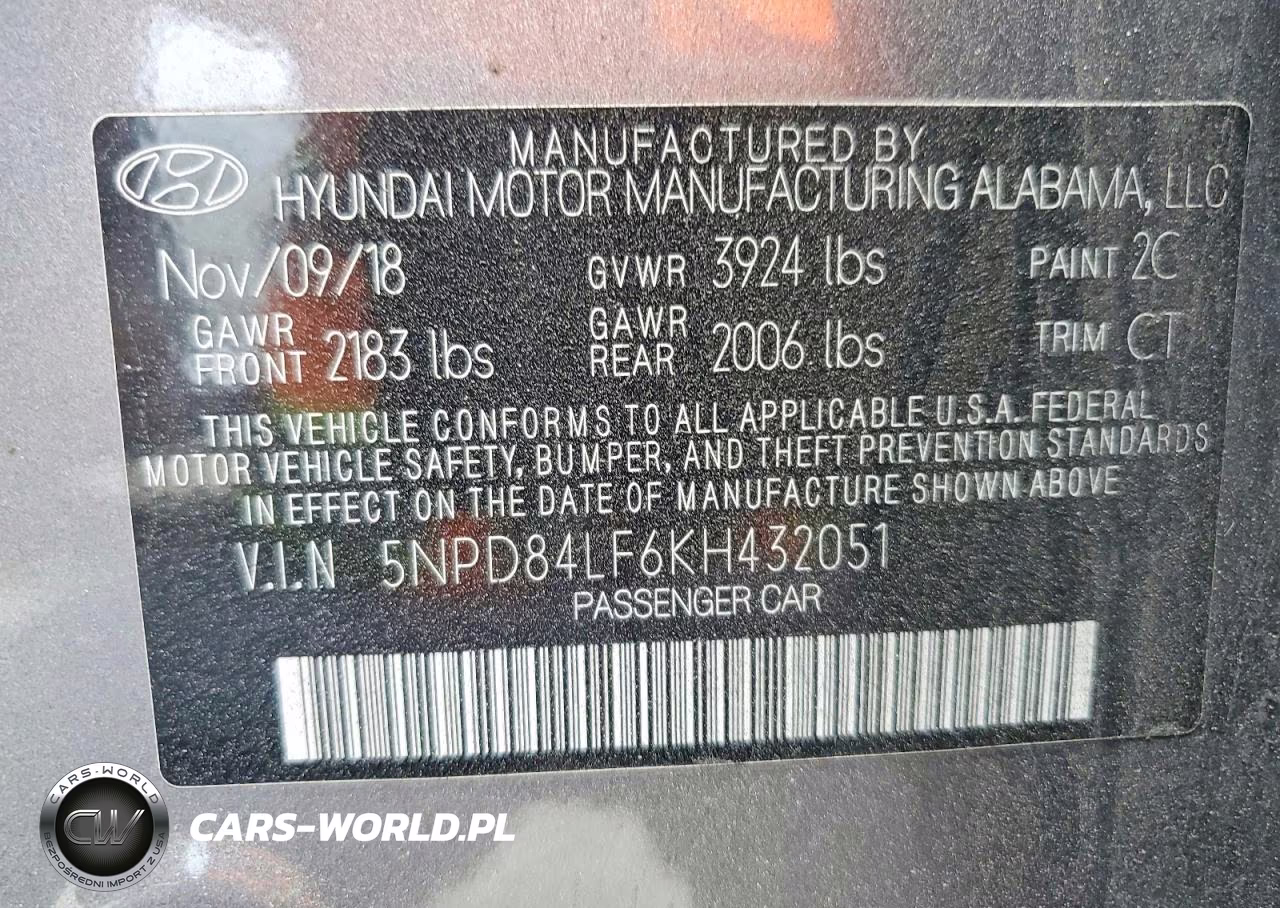 2019 Hyundai Elantra Sel VIN:5NPD84LF6KH432051 - 13