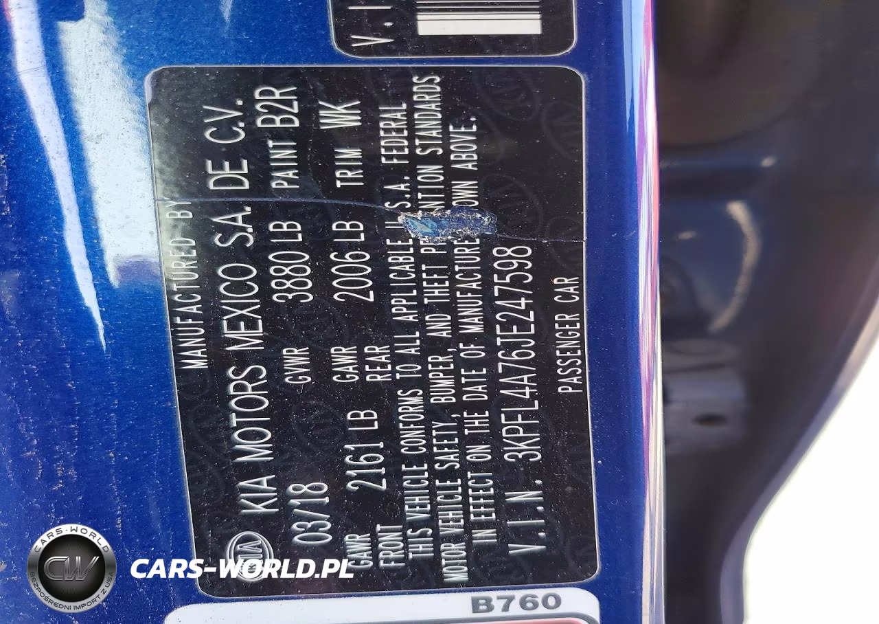 2018 Kia Forte Lx VIN:3KPFL4A76JE247598 - 12