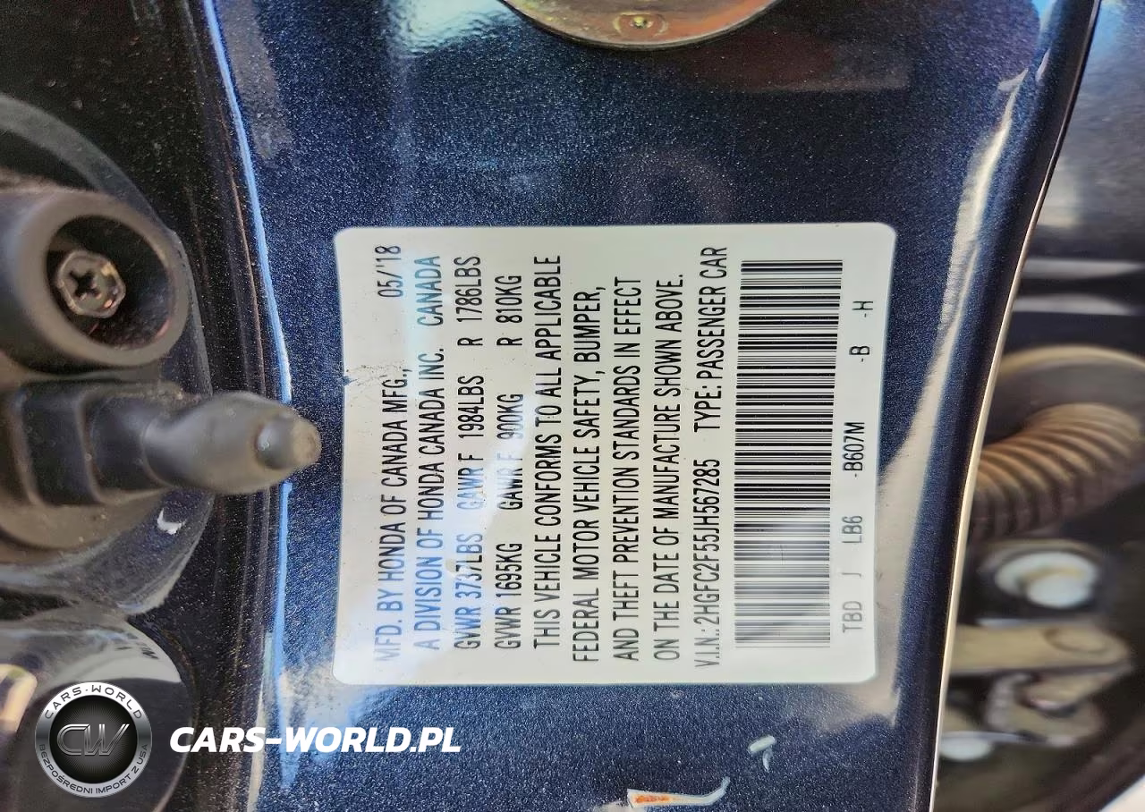 2018 Honda Civic Lx VIN:2HGFC2F55JH567285 - 12