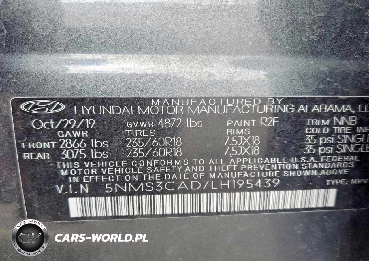 2020 Hyundai Santa Fe Sel VIN:5NMS3CAD7LH195439 - 14