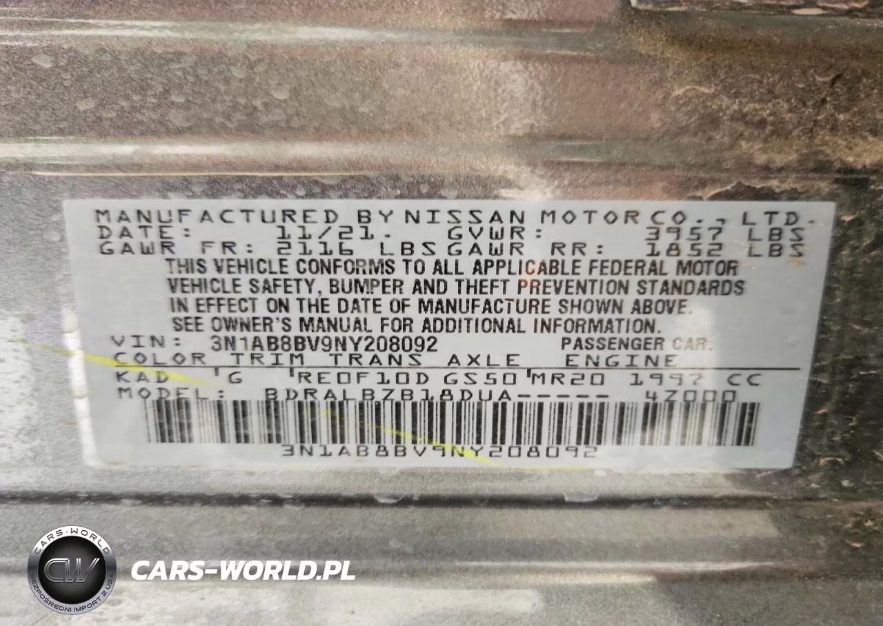 2022 Nissan Sentra S VIN:3N1AB8BV9NY208092 - 13
