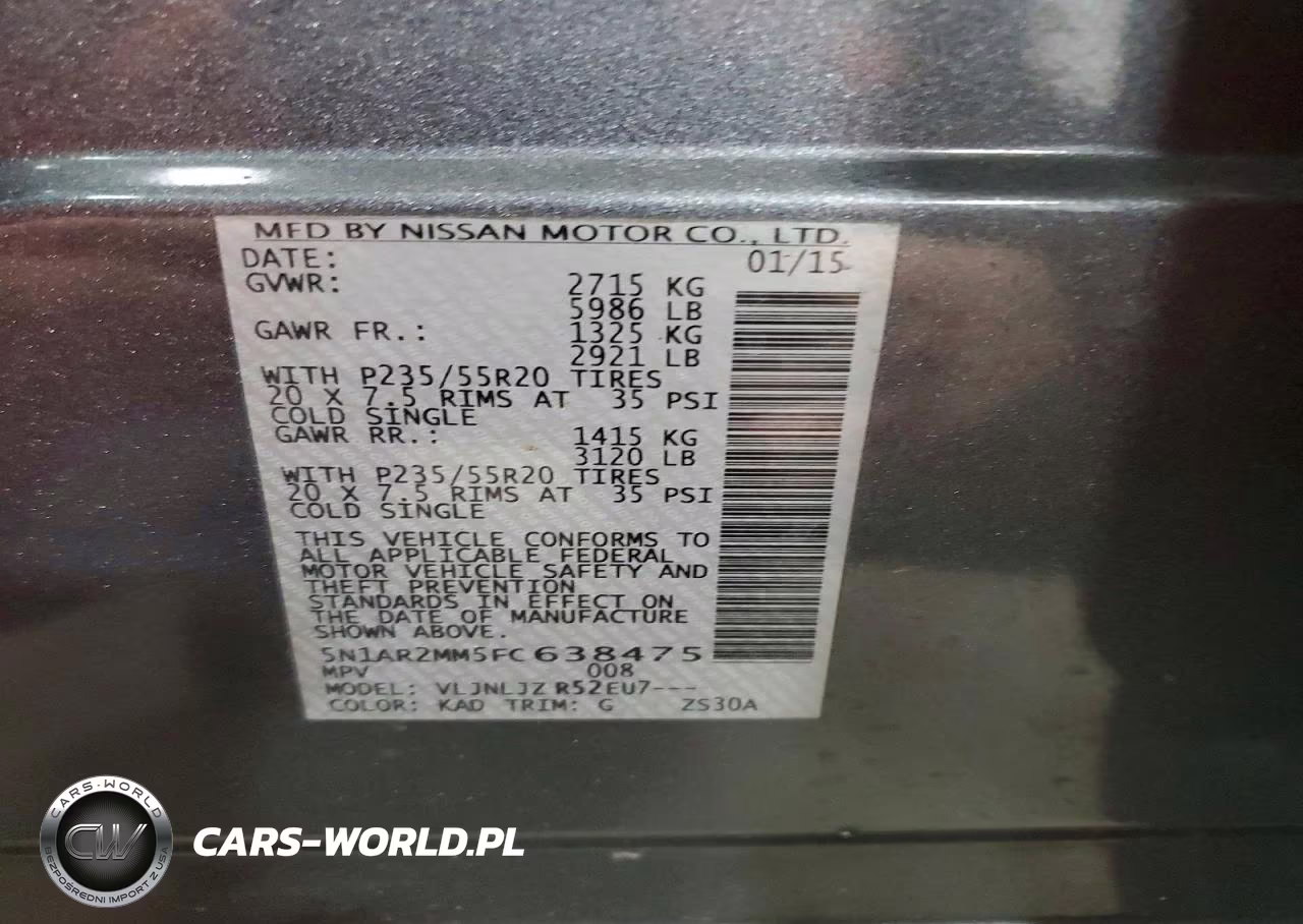 2015 Nissan Pathfinder S VIN:5N1AR2MM5FC638475 - 13