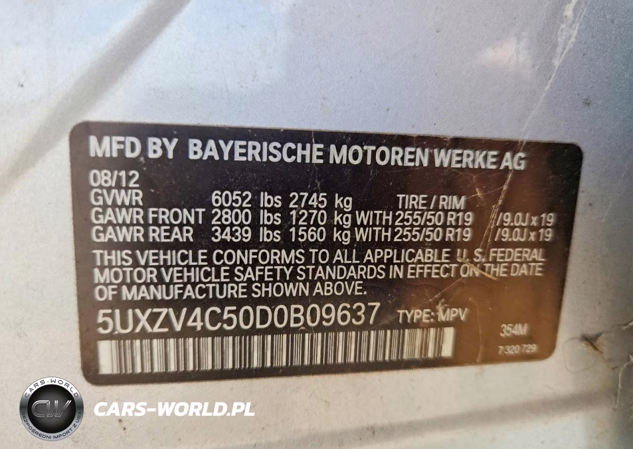 2013 BMW X5 xDrive35I VIN:5UXZV4C50D0B09637 - 13