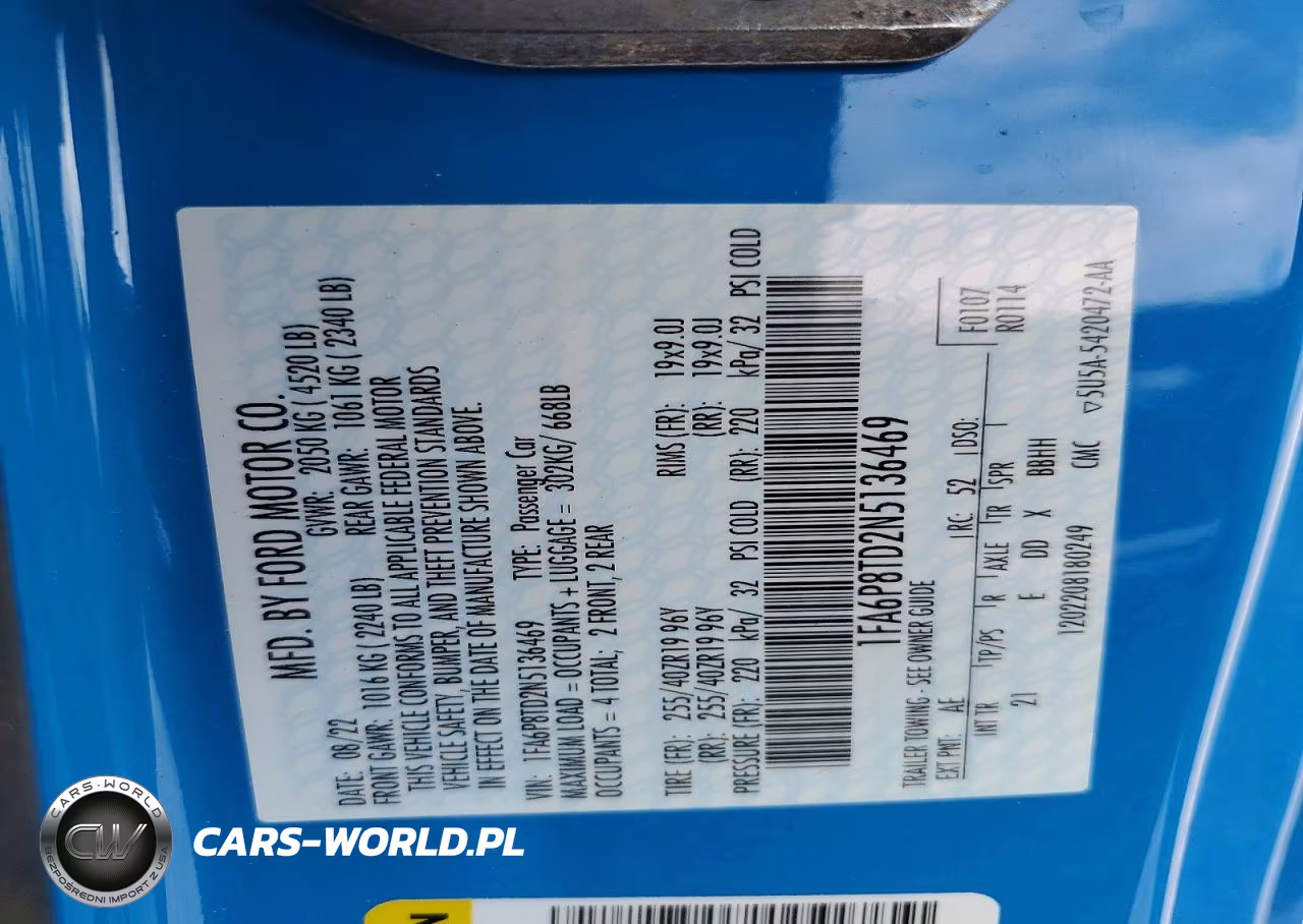 2022 Ford Mustang VIN:1FA6P8TD2N5136469 - 13