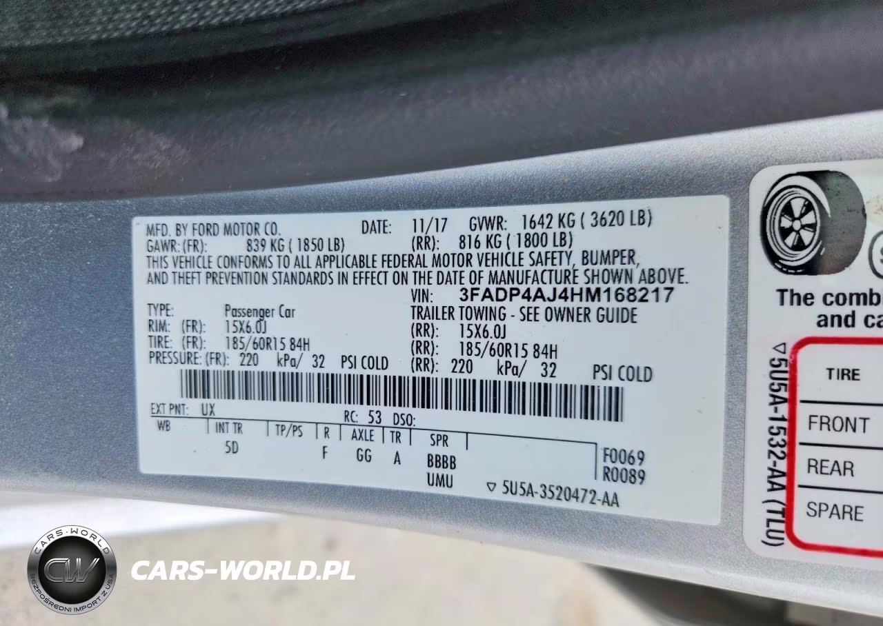 2017 Ford Fiesta S VIN:3FADP4AJ4HM168217 - 12