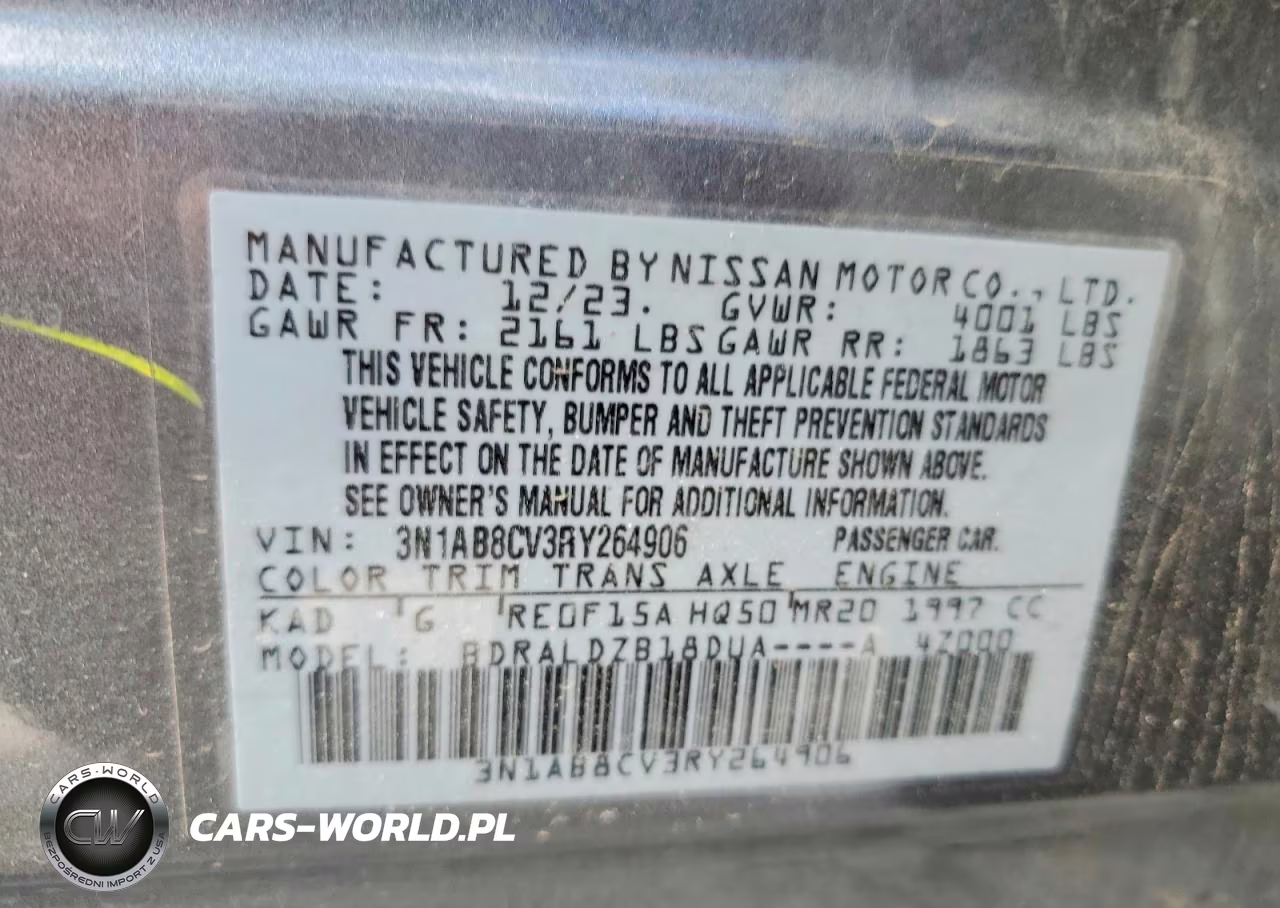 2024 Nissan Sentra Sv VIN:3N1AB8CV3RY264906 - 12