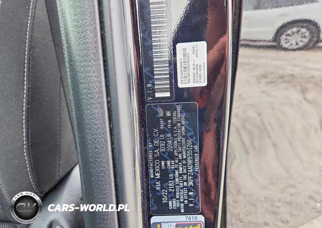2023 Kia Forte Lxs VIN:3KPF24AD9PE551266 - 12