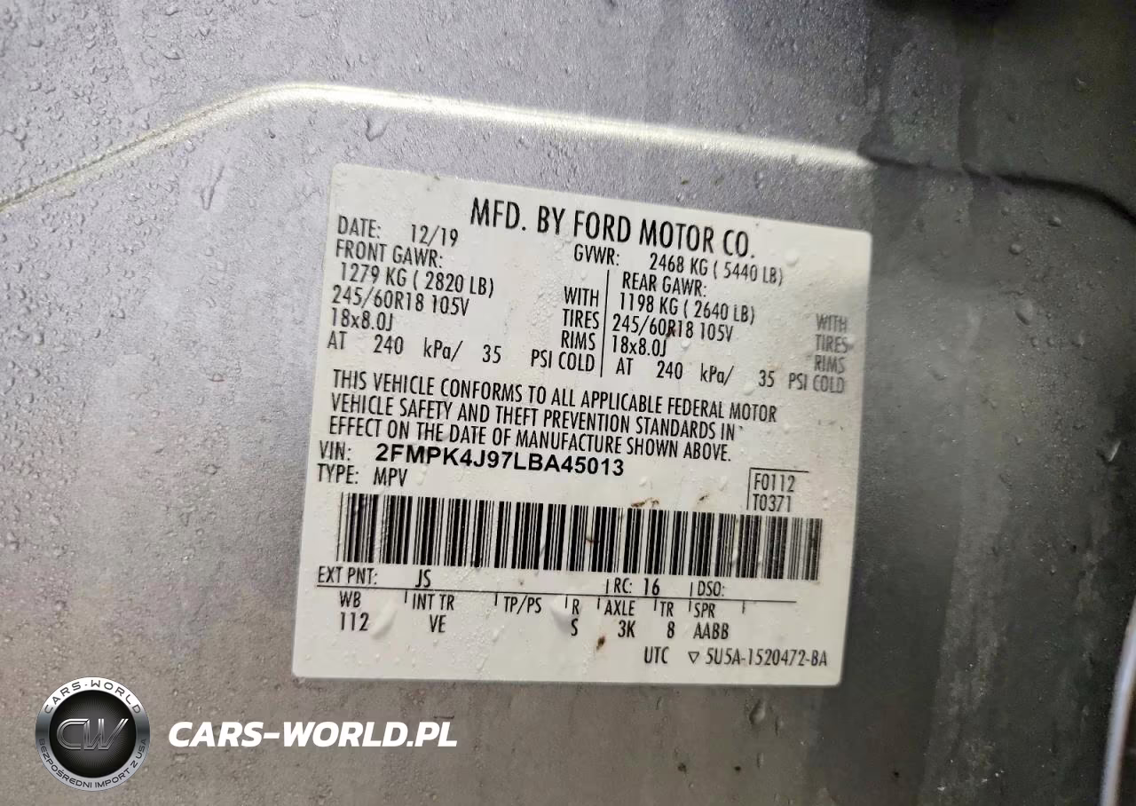 2020 Ford Edge Sel VIN:2FMPK4J97LBA45013 - 13