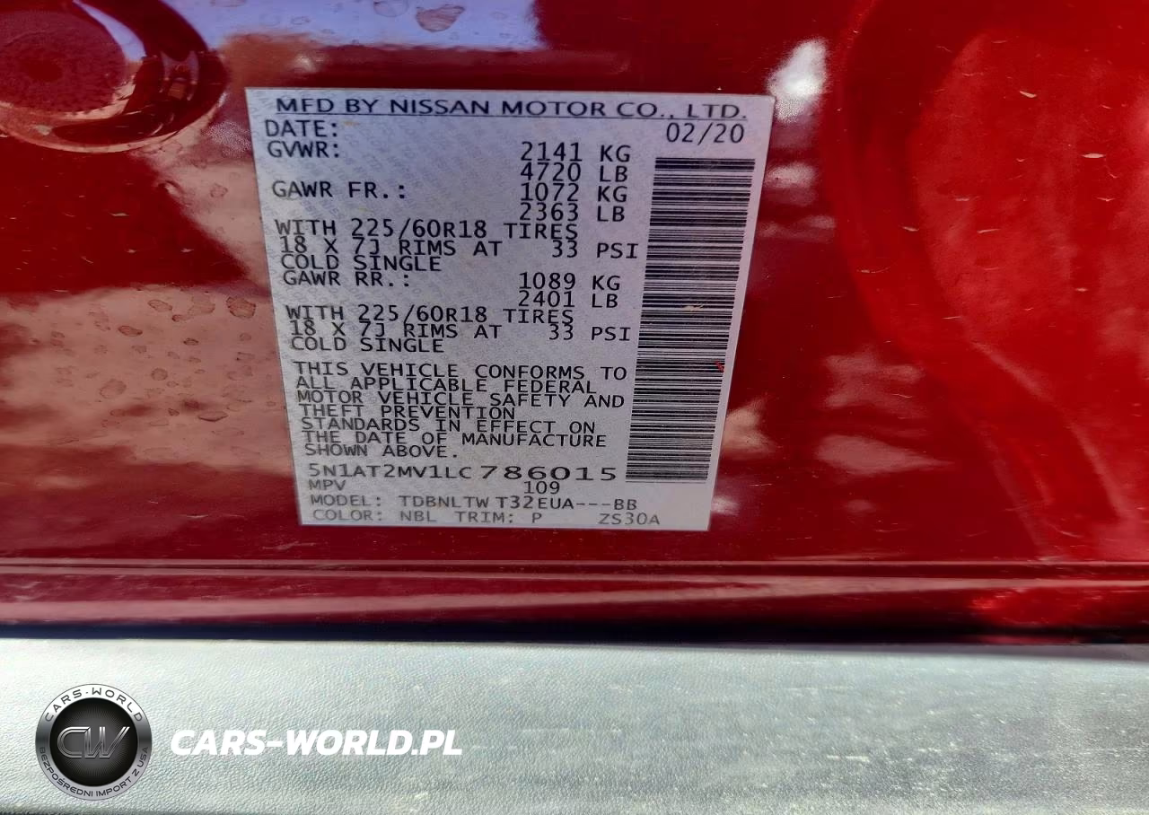 2020 Nissan Rogue Sv VIN:5N1AT2MV1LC786015 - 14