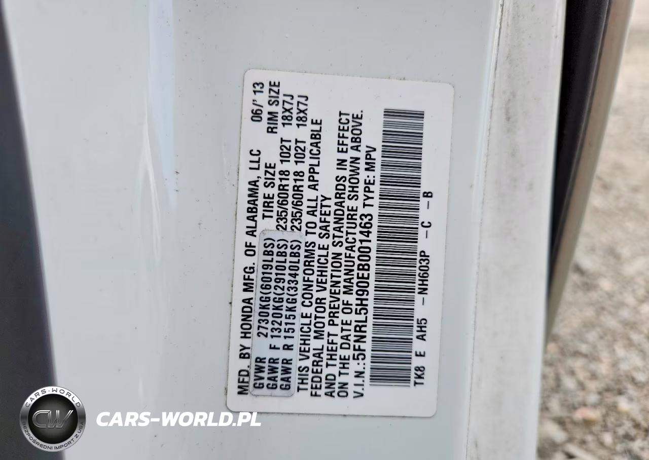 2014 Honda Odyssey Touring VIN:5FNRL5H90EB001463 - 13