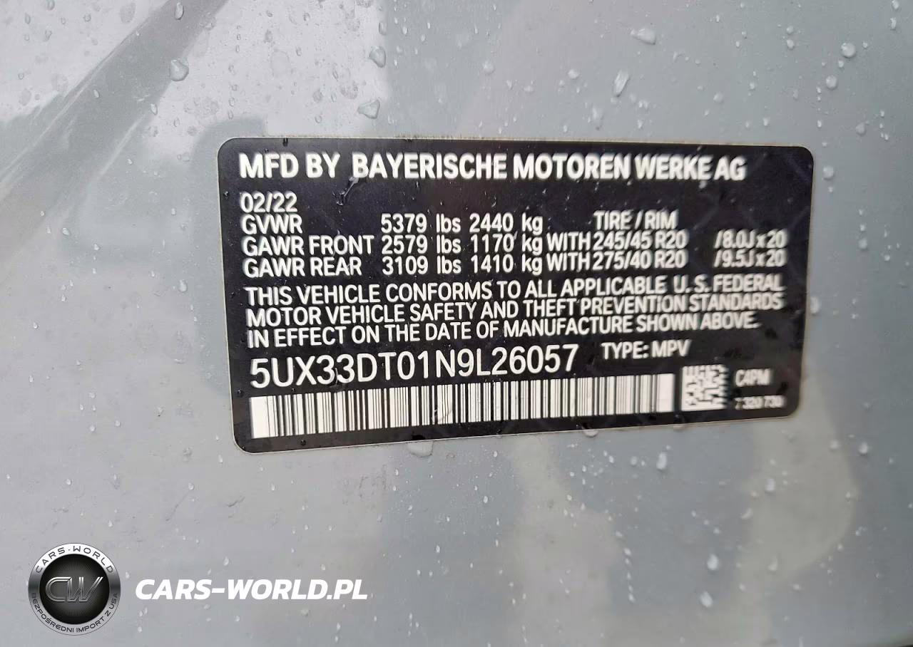 2022 BMW X4 xDrive30I VIN:5UX33DT01N9L26057 - 13