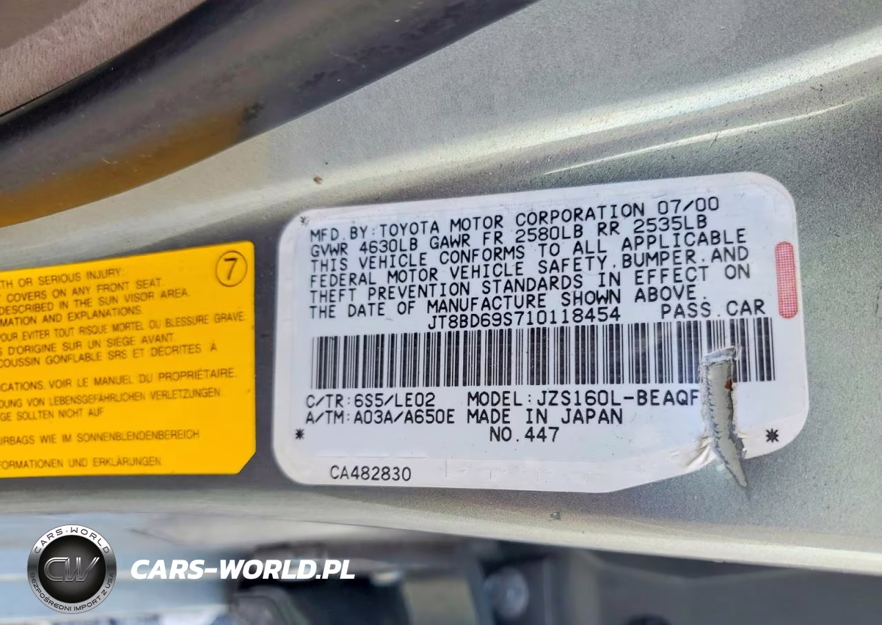 2001 Lexus Gs 300 Base VIN:JT8BD69S710118454 - 13