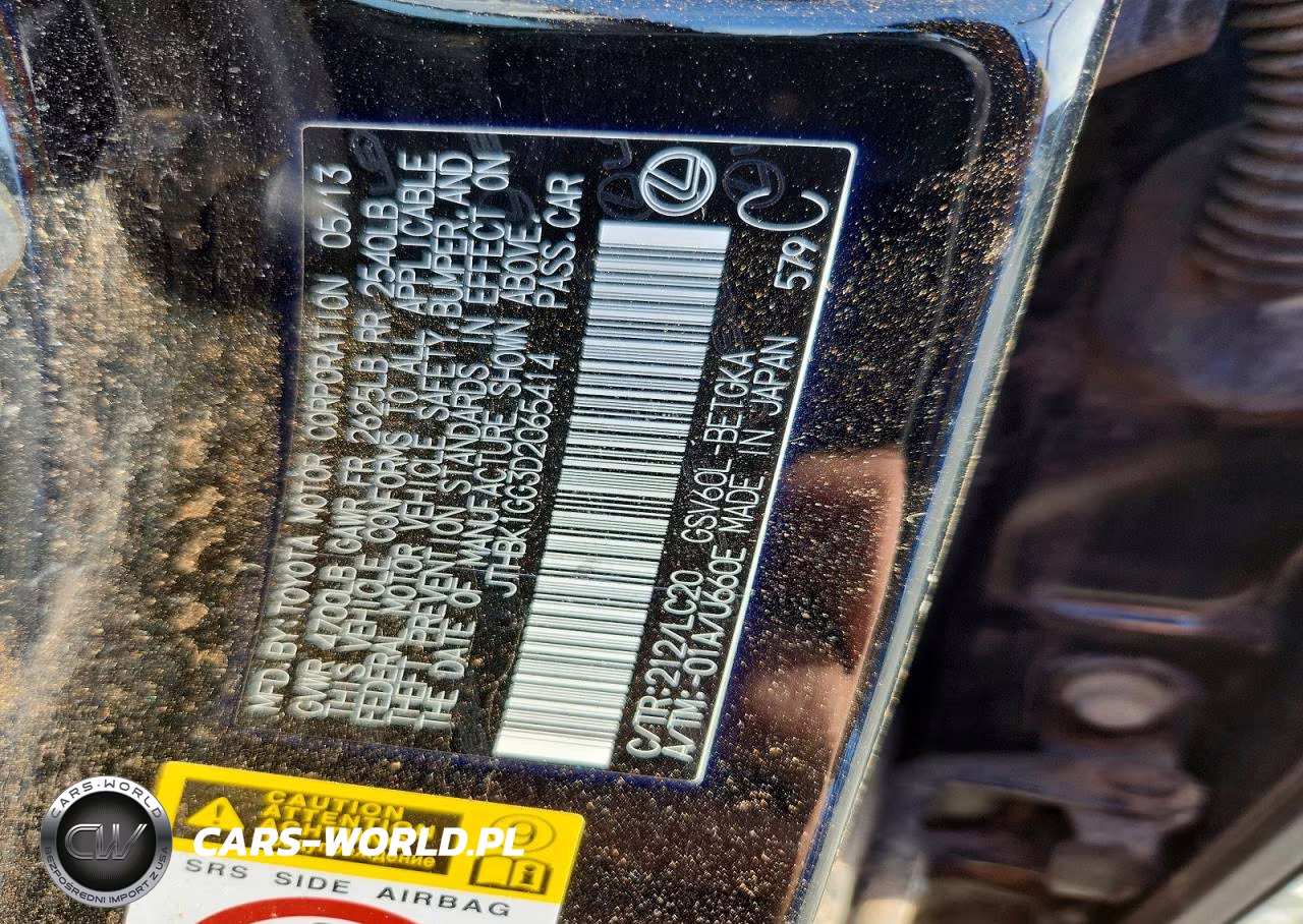 2013 Lexus Es 350 Base VIN:JTHBK1GG3D2065414 - 12