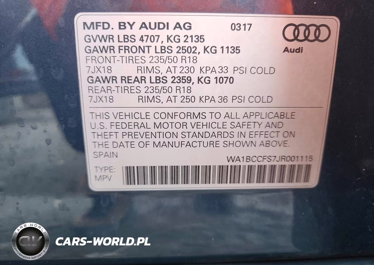 2018 Audi Q3 Premium VIN:WA1BCCFS7JR001115 - 13