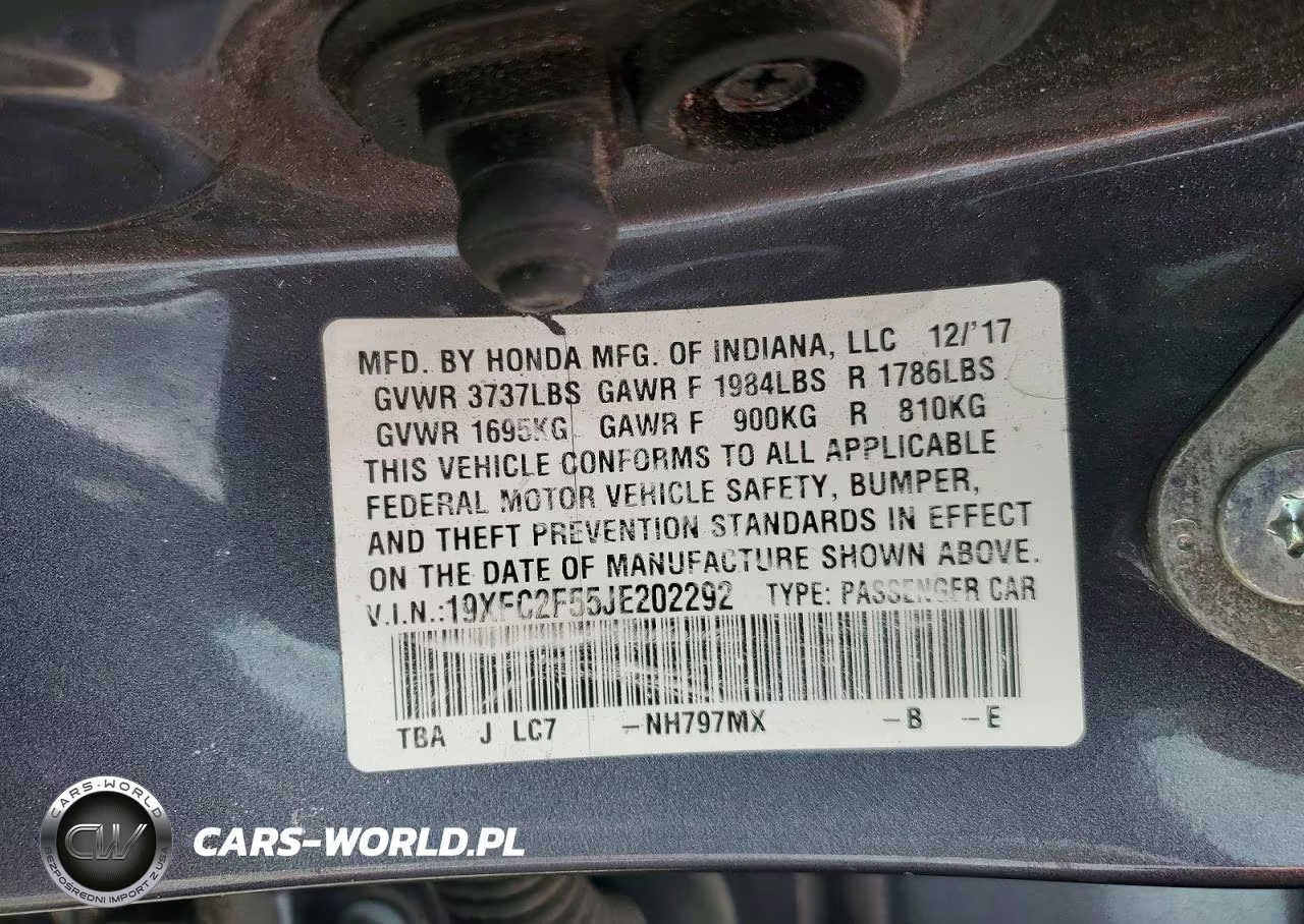 2018 Honda Civic Lx VIN:19XFC2F55JE202292 - 12
