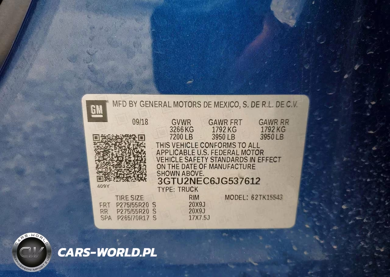 2018 GMC Sierra K1500 Slt VIN:3GTU2NEC6JG537612 - 12