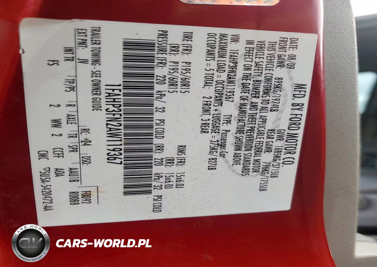 2010 Ford Focus Se VIN:1FAHP3FN2AW119367 - 12