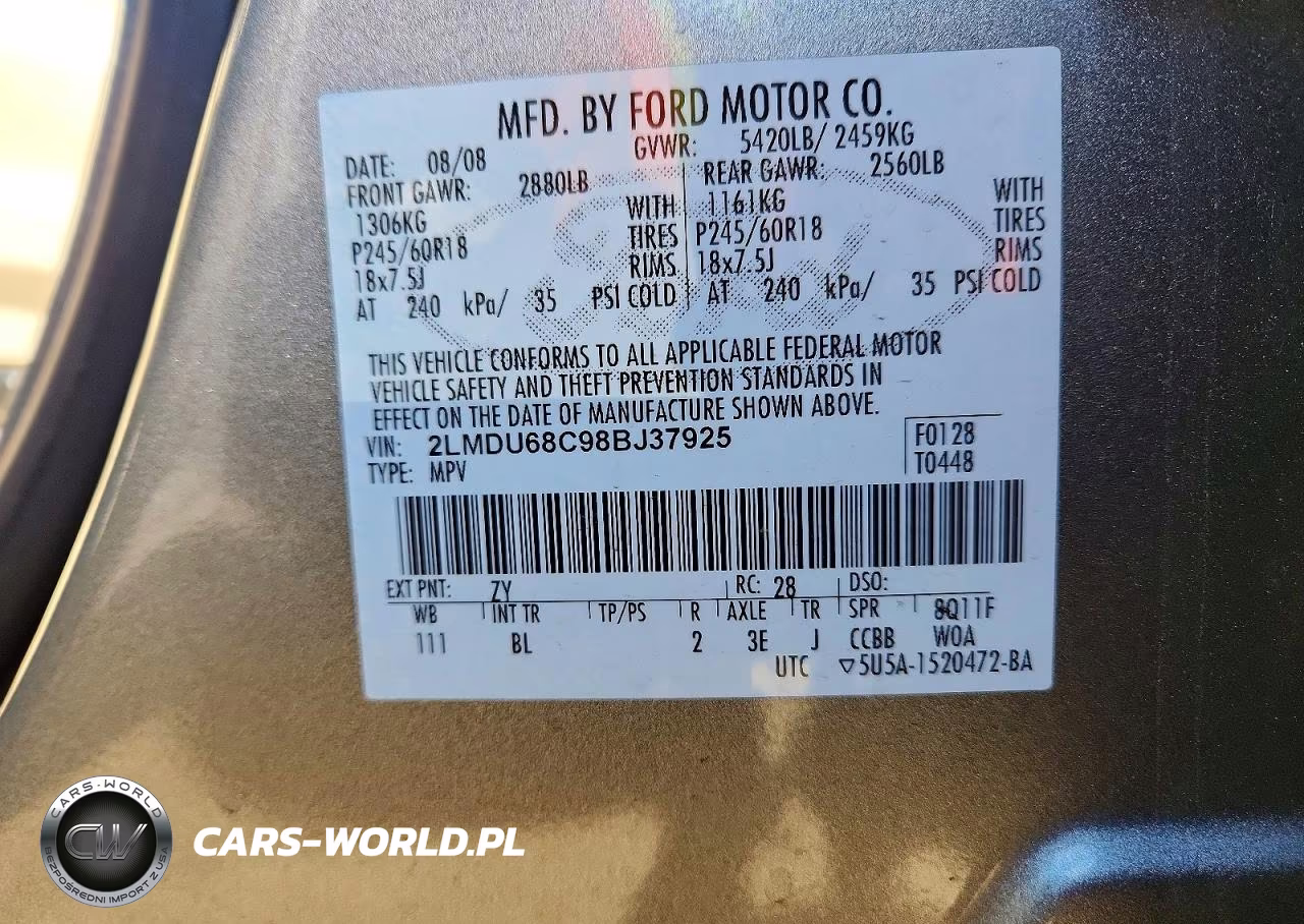 2008 Lincoln Mkx VIN:2LMDU68C98BJ37925 - 13